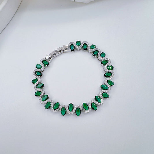 Colorful Bracelet with Zirconia