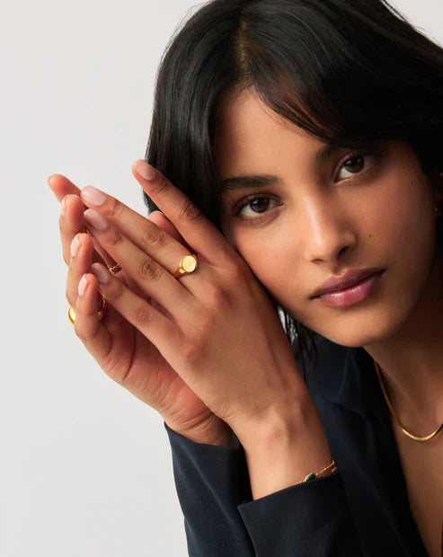 Engravable Round Signet Ring