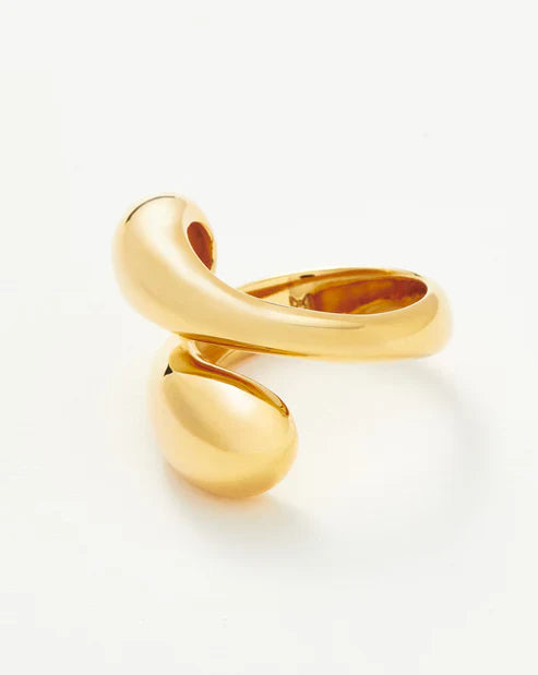 Molten Pearl Twisted Stacking Ring