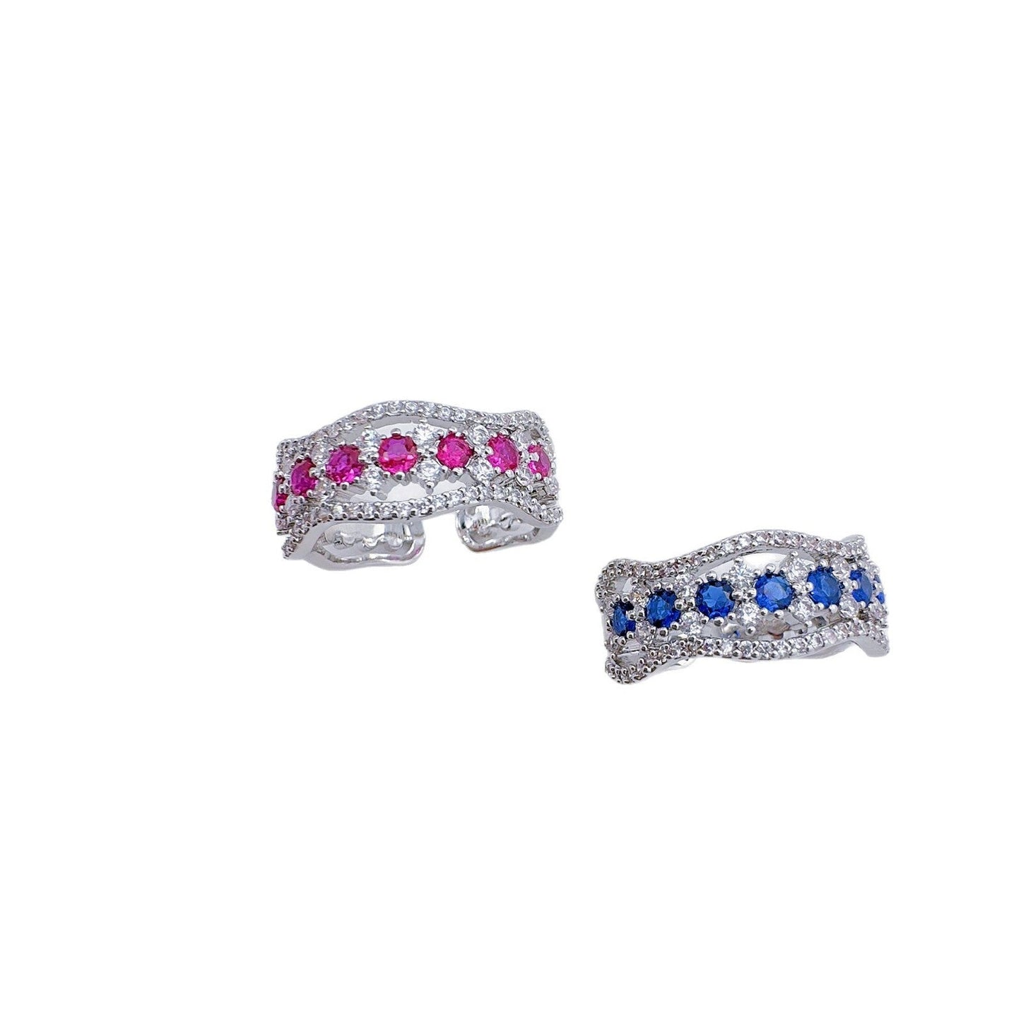 Zirconia Set Skeleton Ring