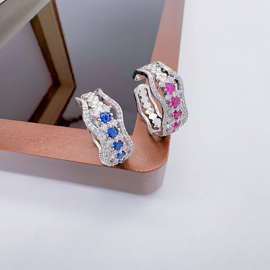 Zirconia Set Skeleton Ring