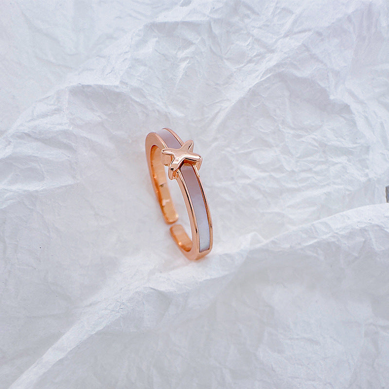 Monogrammed Rose Gold Split Ring