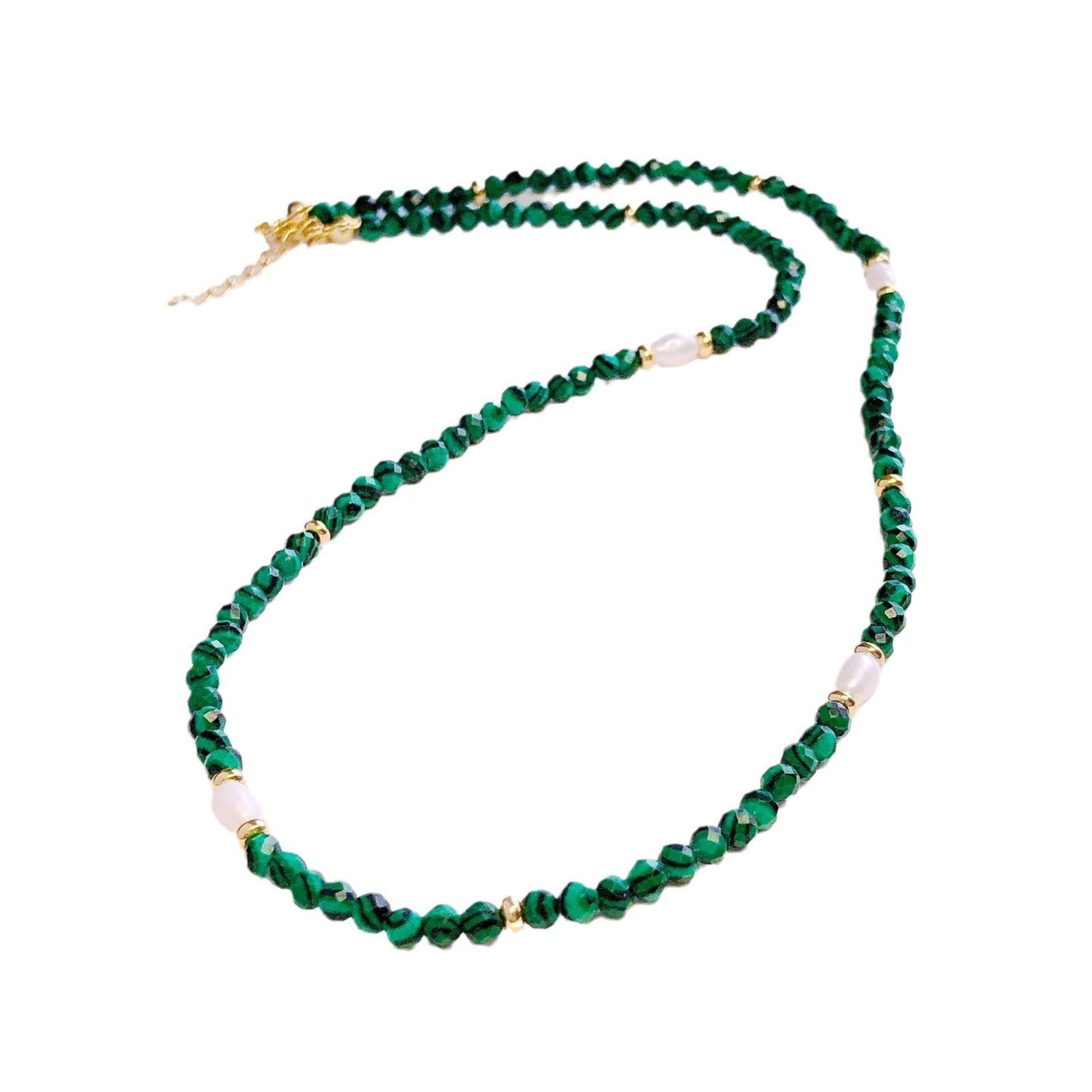 Bohemian Gemstone Beaded Green Vintage Collarbone Chain