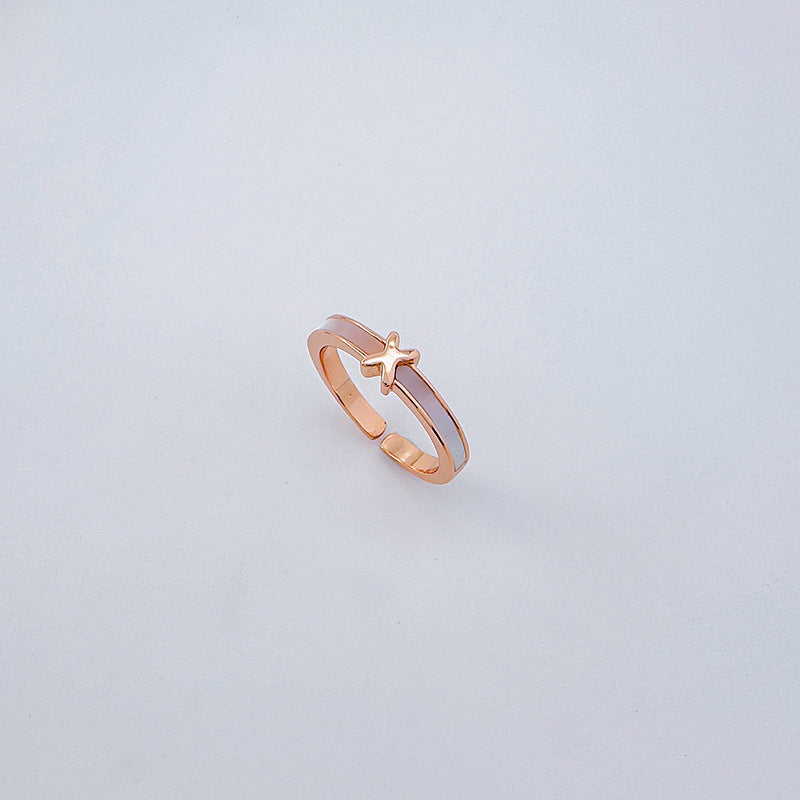 Monogrammed Rose Gold Split Ring