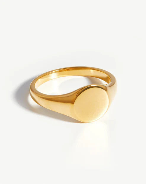 Engravable Round Signet Ring