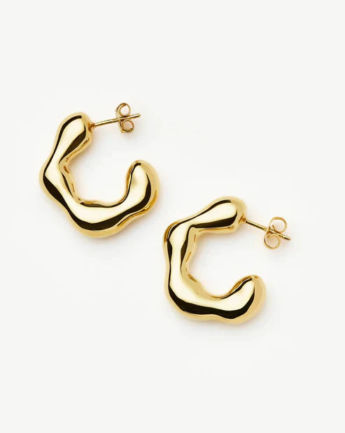 Eny Puffy Medium Hoop Earrings