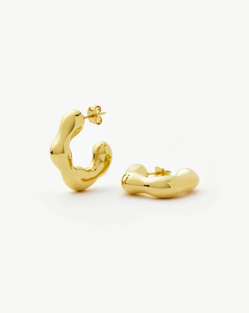 Eny Puffy Medium Hoop Earrings