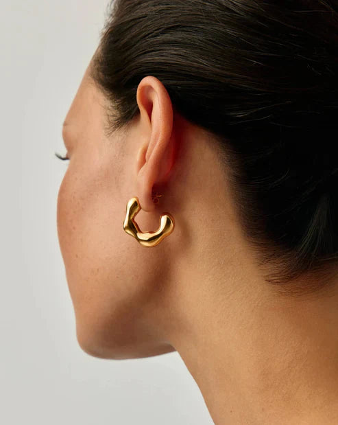 Eny Puffy Medium Hoop Earrings
