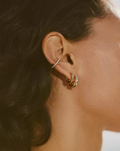 Lucy Williams Chunky Entwine Small Hoop Earrings