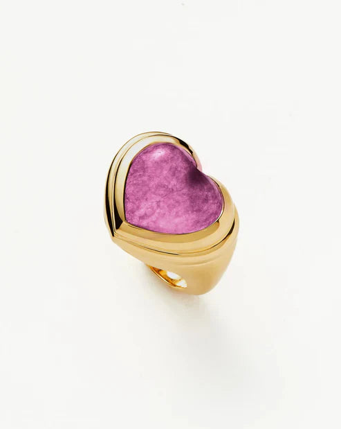 Jelly Heart Gemstone Ring