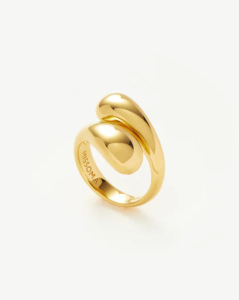 Molten Pearl Twisted Stacking Ring