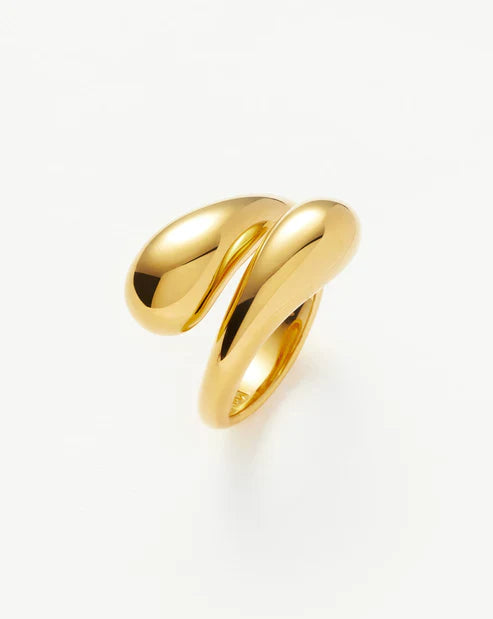 Molten Pearl Twisted Stacking Ring